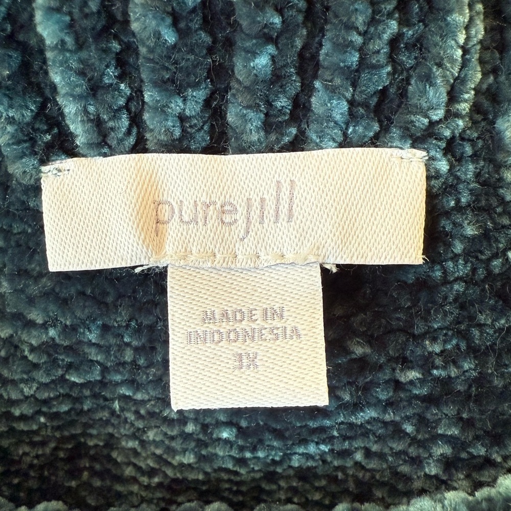 PURE JILL Chunky Supersoft Cozy Comfy Chenille Long Sleeve Pullover Sweater 3X - Picture 8 of 9